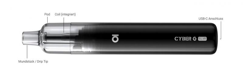 Aspire CYBER G SLIM POD KIT Starterkit 3.0 ml komplett 1.200 mAh PINK