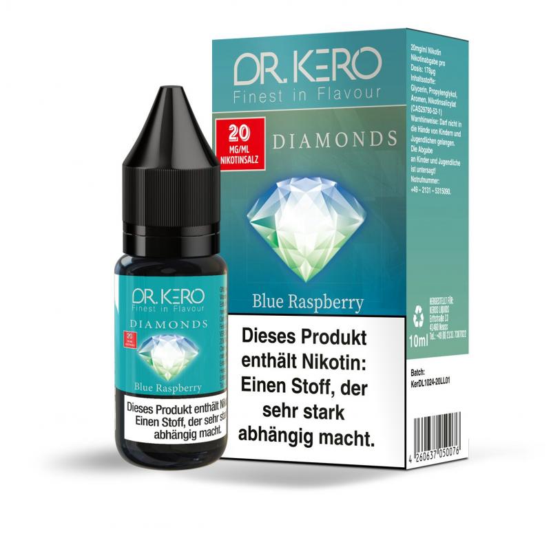 Dr. Kero Diamonds V2 Blue Raspberry E Liquid Nikotinsalz Liquid 10 ml / 20 mg