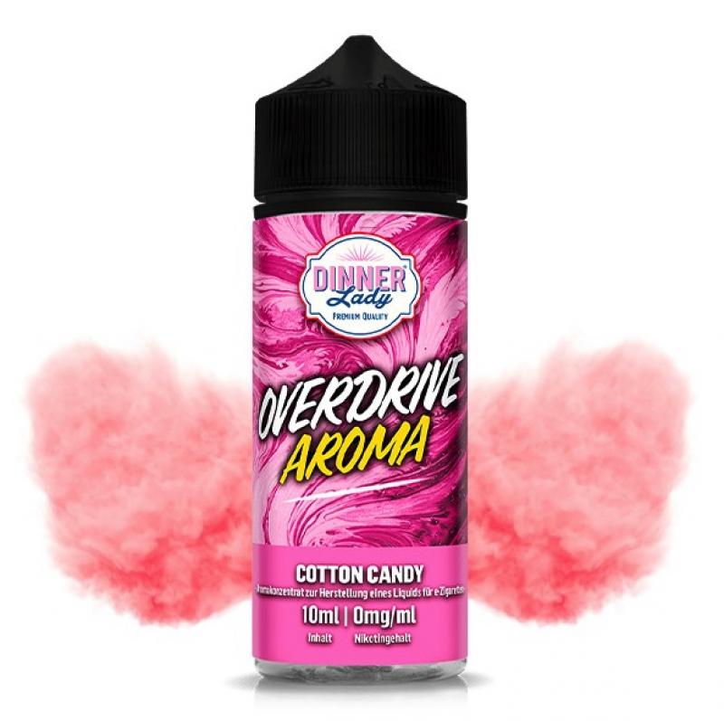 Dinner Lady Overdrive Cotton Candy Aroma 10 ml in 120 ml Longfill Flasche – süße Zuckerwatte mit Kühle