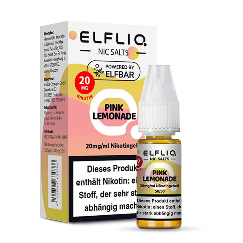 ELFBAR ELFLIQ PINK LEMONADE Nikotinsalz SALT NIC Liquid 20 mg / 10 ml