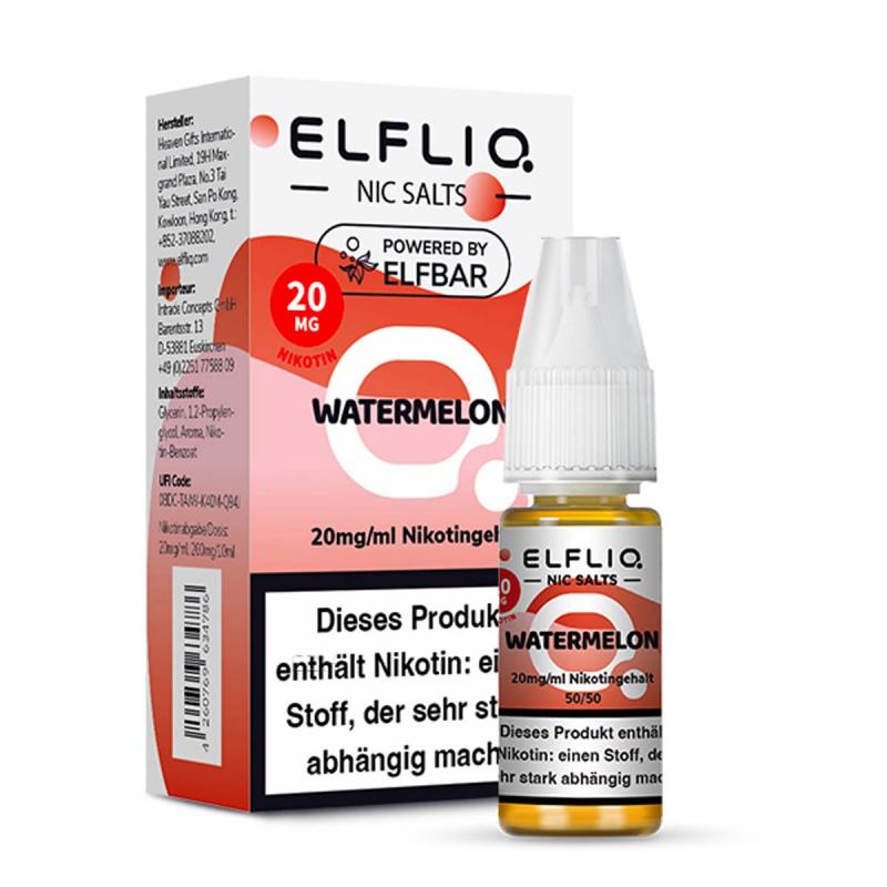 ELFBAR ELFLIQ WATERMELON Nikotinsalz SALT NIC Liquid 20 mg / 10 ml