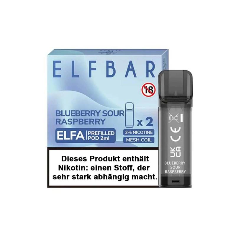 ELFA CP by ELFBAR BLUEBERRY SOUR RASPBERRY Prefilled Pod 2-er Set 2.0 ml / 20 mg