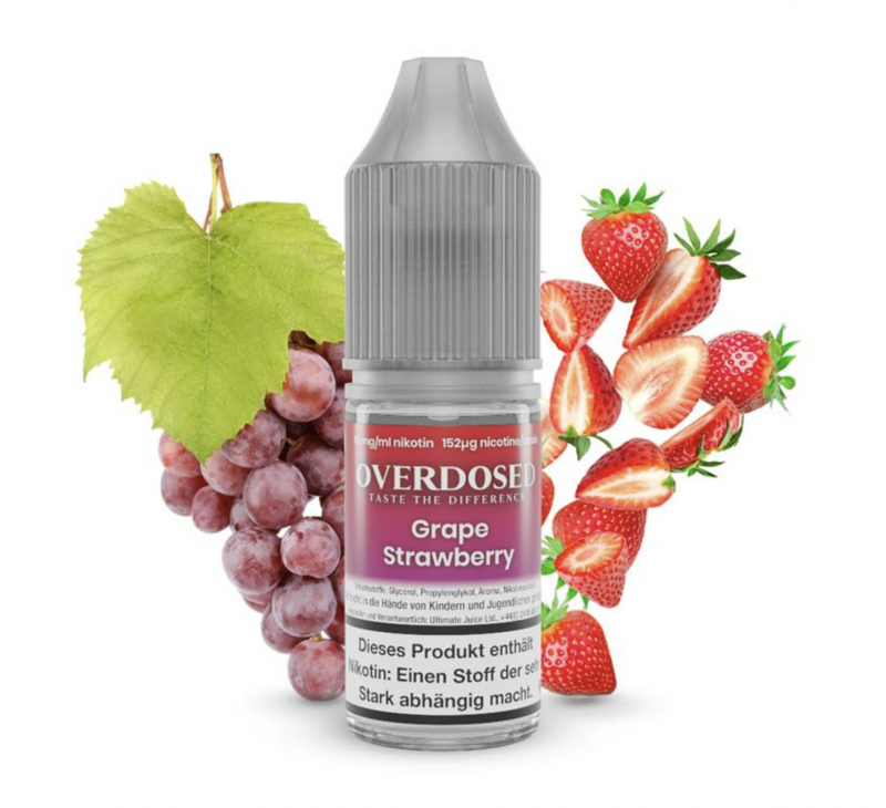 OVERDOSED Grape Strawberry Nikotinsalz SALT NIC Liquid 8 ml / 10 mg