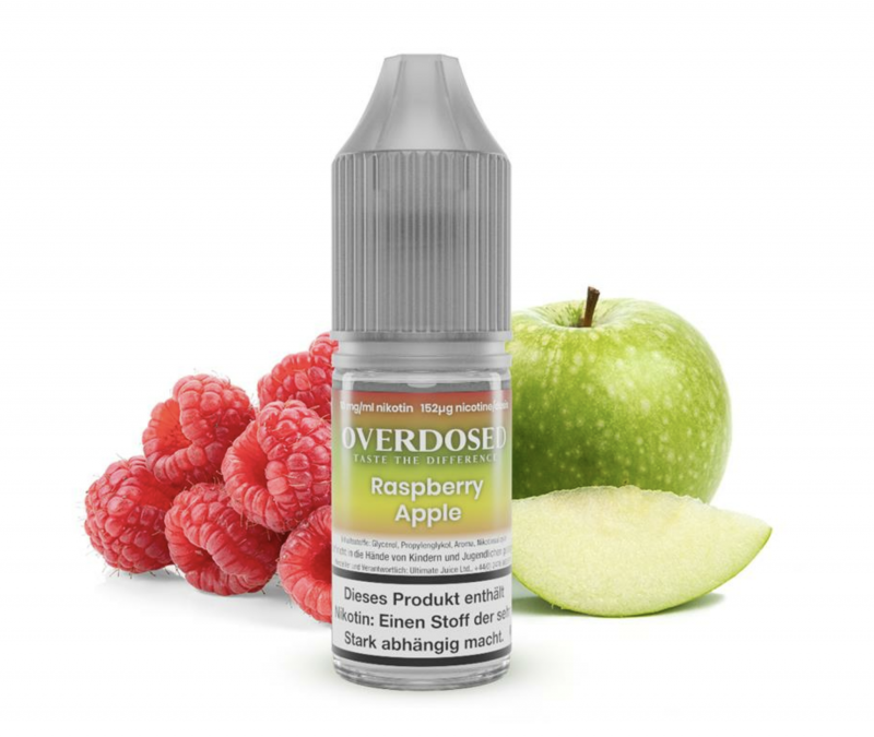 OVERDOSED Raspberry Apple Nikotinsalz SALT NIC Liquid 8 ml / 10 mg