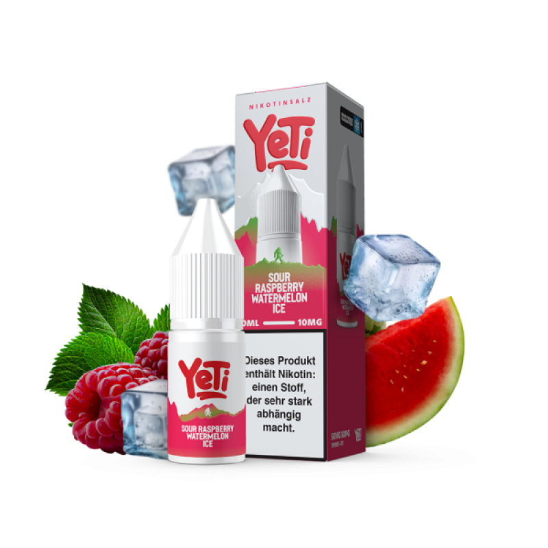 Yeti Summit SOUR RASPBERRY WATERMELON ICE Overdozed Nikotinsalz Liquid 10 ml / 10 mg