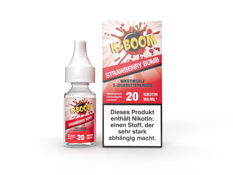 K-BOOM STRAWBERRY BOMB Nikotinsalz SALT NIC Liquid 20 mg / 10 ml