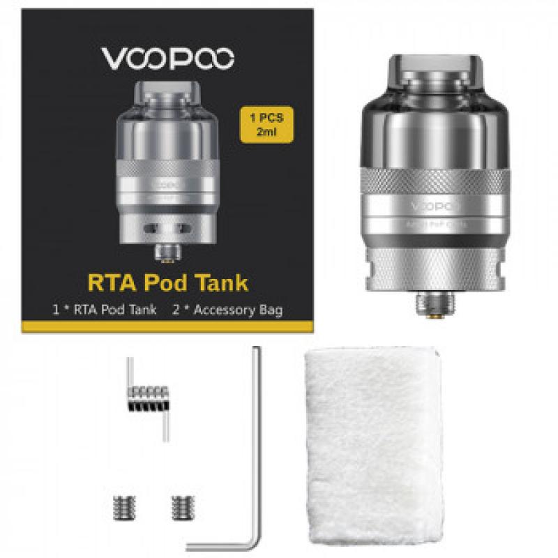 VooPoo POD RTA Selbstwickler Pod 2.0 ml SILBER