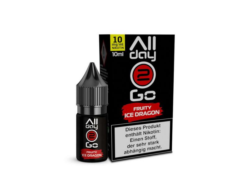 ALLDAY2GO FRUITY ICE DRAGON Hybrid Nikotinsalz Liquid 10 ml / 10 mg