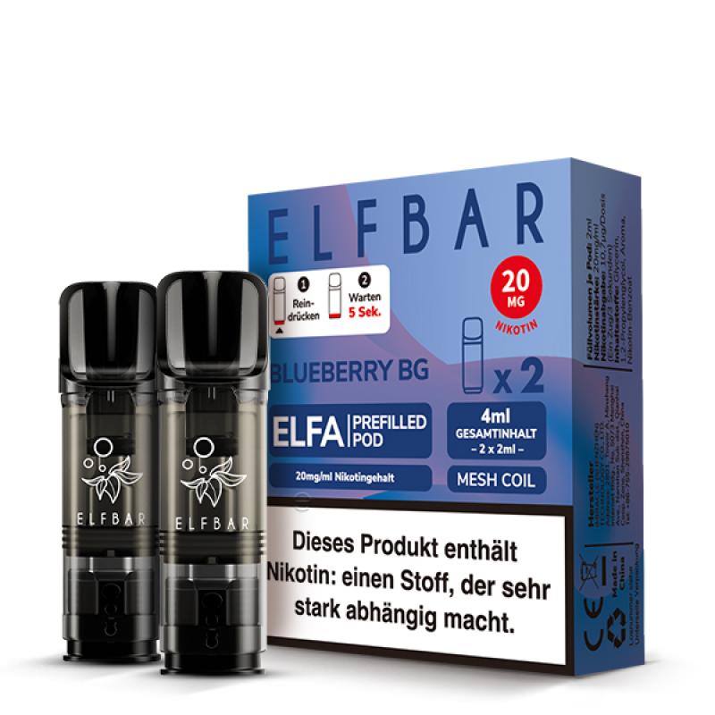 ELFA POD ELFBAR BLUEBERRY BG Prefilled Pod 2-er Set 2.0 ml / 20 mg