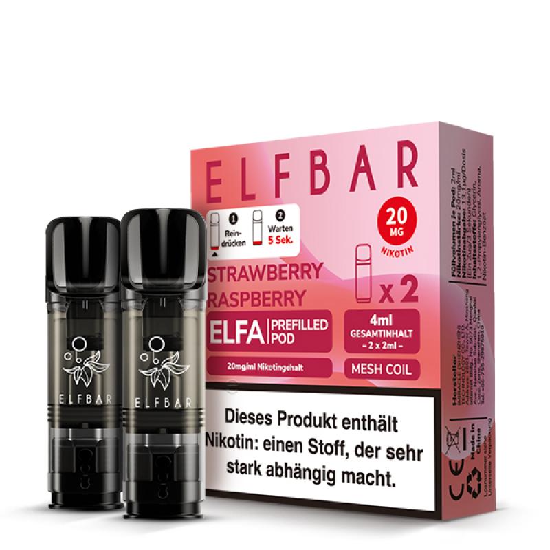 ELFA POD ELFBAR STRAWBERRY RASPBERRY Prefilled Pod 2-er Set 2.0 ml / 20 mg