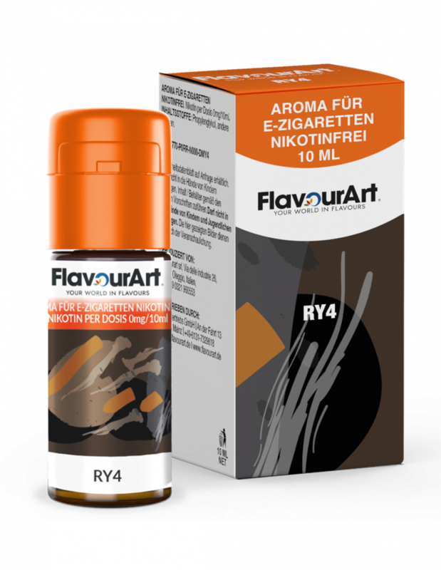 FlavourArt E-Zigaretten-Aroma RY4 Tabak, 10 ml, nikotinfrei.