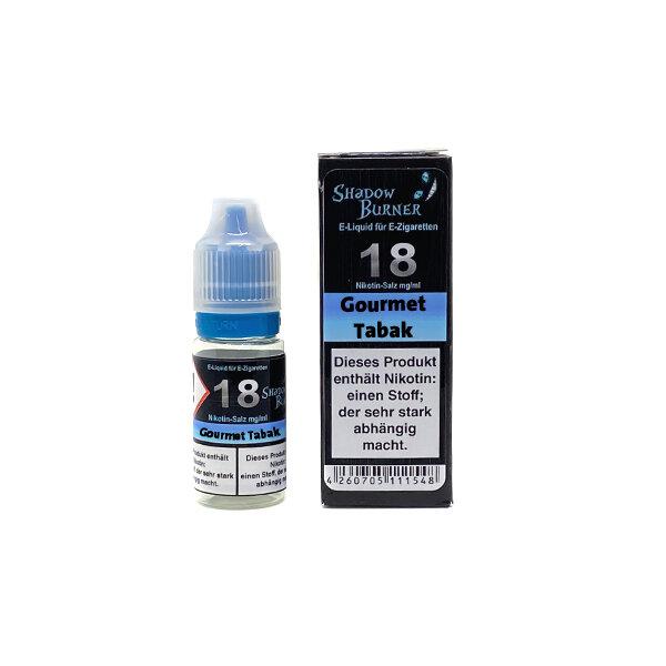 Shadow Burner GOURMET TABAK NIC SALT Nikotinsalz Liquid 10 ml / 18 mg