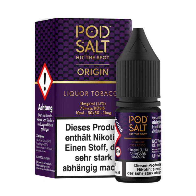 POD SALT ORIGIN LIQUOR TOBACCO Nikotinsalz Liquid 11 mg / 10 ml