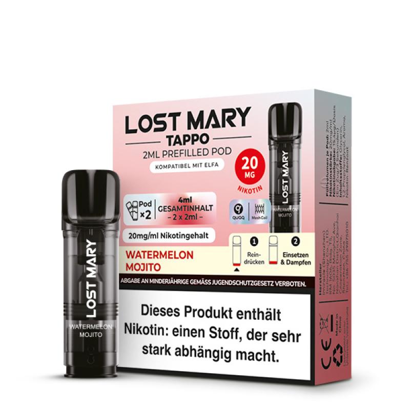 Lost Mary Tappo WATERMELON MOJITO Prefilled POD (2 Stk.) 2.0 ml / 20 mg