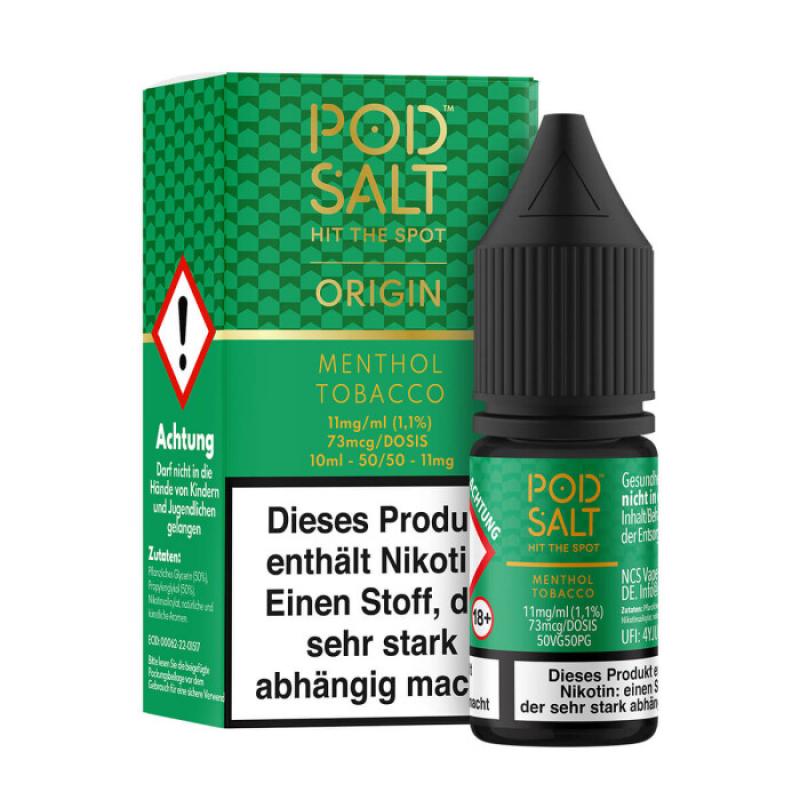 POD SALT ORIGIN MENTHOL TOBACCO Nikotinsalz Liquid 11 mg / 10 ml