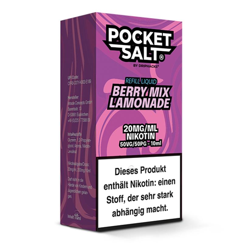 Pocket Salt BERRY MIX LEMONADE by Drip Hacks NIC SALT Nikotinsalz Liquid 10 ml / 20 mg