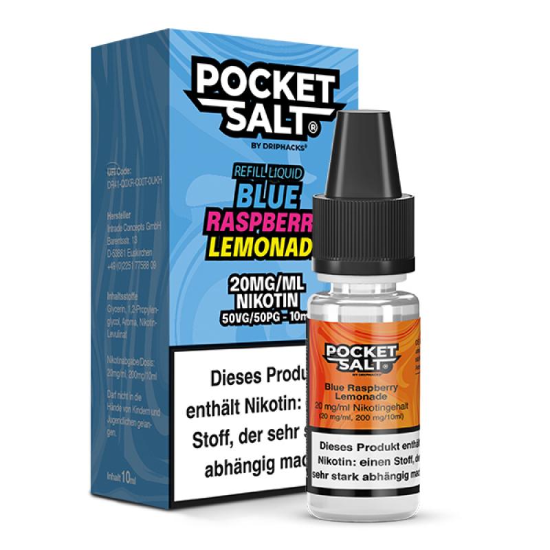 Pocket Salt BLUE RASPBERRY LEMONADE by Drip Hacks NIC SALT Nikotinsalz Liquid 10 ml / 20 mg