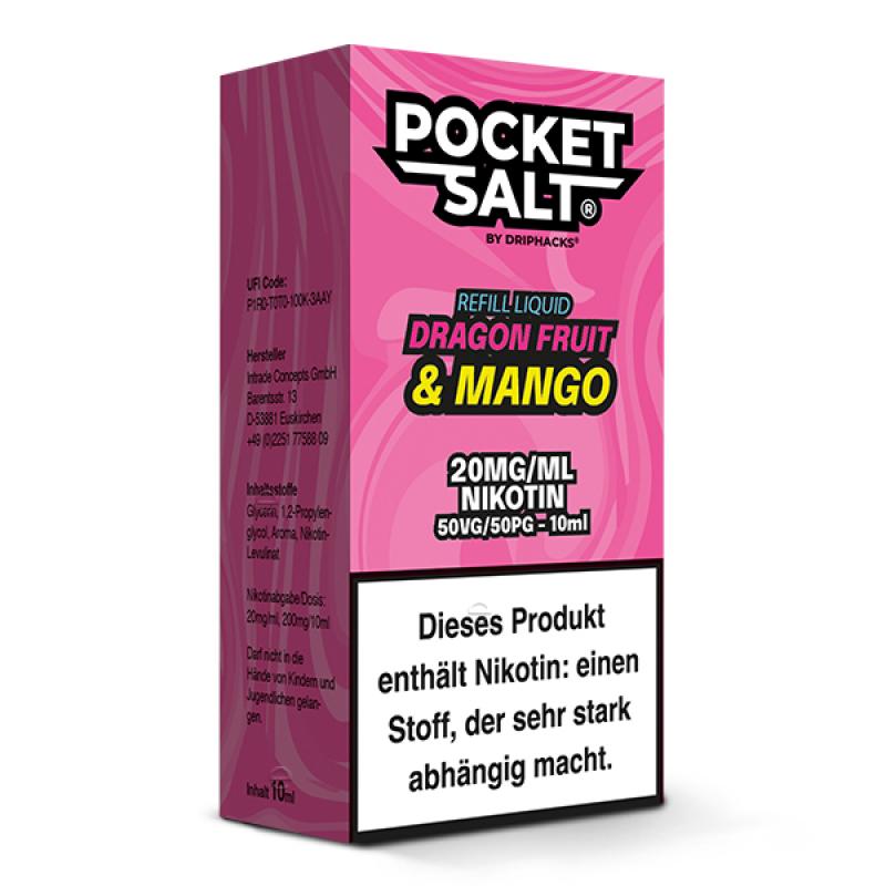 Pocket Salt DRAGONFRUIT & MANGO by Drip Hacks NIC SALT Nikotinsalz Liquid 10 ml / 20 mg