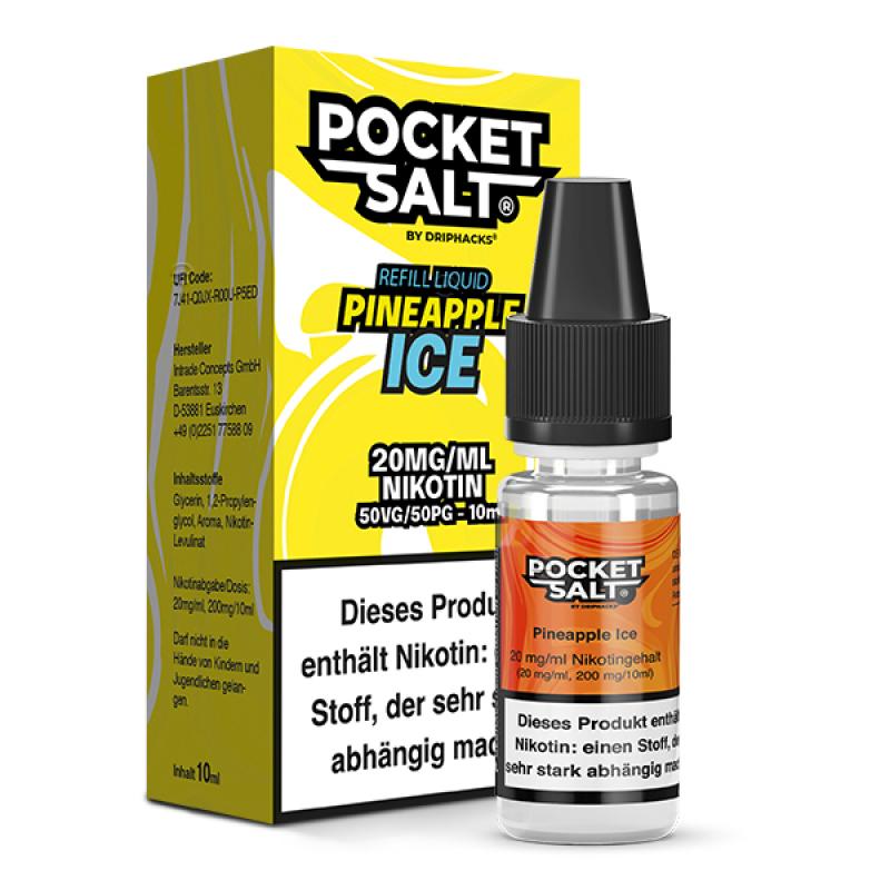 Pocket Salt PINEAPPLE ICE by Drip Hacks NIC SALT Nikotinsalz Liquid 10 ml / 20 mg