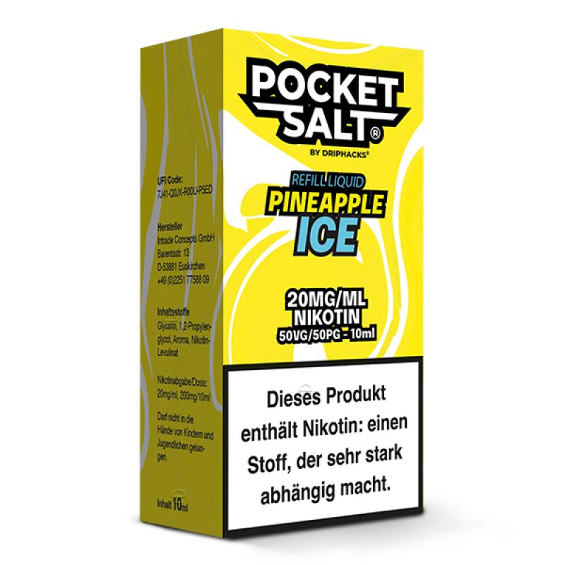 Pocket Salt PINEAPPLE ICE by Drip Hacks NIC SALT Nikotinsalz Liquid 10 ml / 20 mg