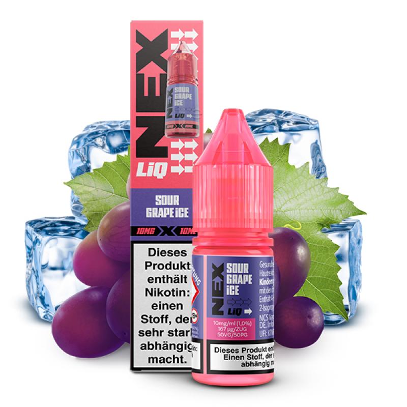 Pod Salt NexLiq Sour Grape Ice Nikotinsalz Liquid 10 ml / 10 mg