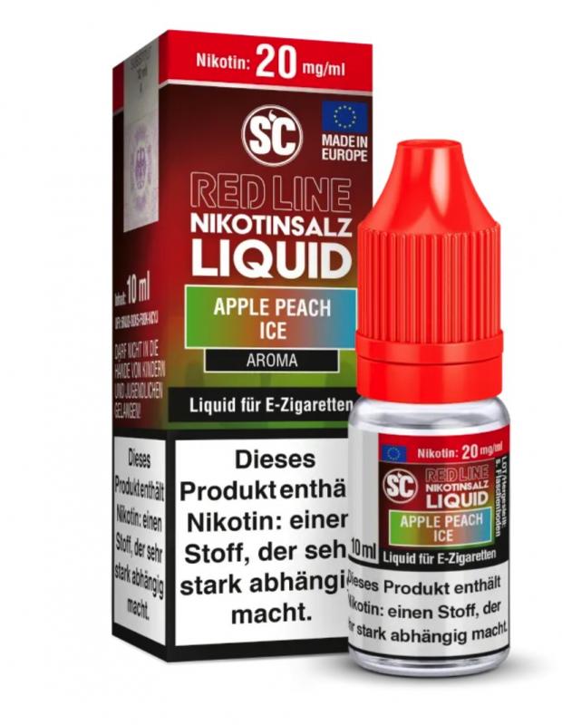 SC RED LINE Apple Peach ICE Nikotinsalz Liquid 10 ml / 20 mg