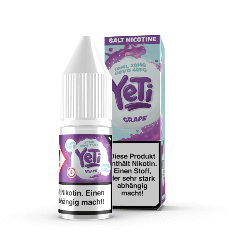 YETI GRAPE Nikotinsalz SALT NIC Liquid 20 mg / 10 ml