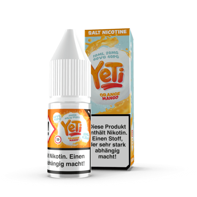 YETI ORANGE MANGO Nikotinsalz SALT NIC Liquid 20 mg / 10 ml