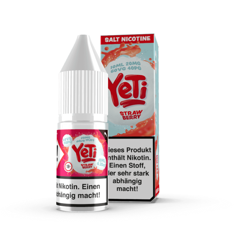 YETI STRAWBERRY Nikotinsalz SALT NIC Liquid 20 mg / 10 ml