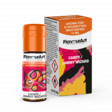 FlavourArt E-Zigaretten-Aroma Candy Jammy Wizard mit süßem Frucht-Bonbon-Geschmack, 10 ml, nikotinfrei.