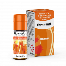 FlavourArt E-Zigaretten-Aroma Caramel mit süßem Karamellgeschmack, 10 ml, nikotinfrei.