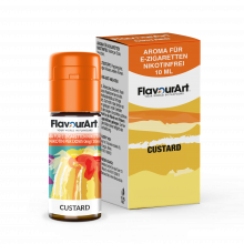 FlavourArt E-Zigaretten-Aroma Custard mit Vanillepudding-Geschmack, 10 ml, nikotinfrei.