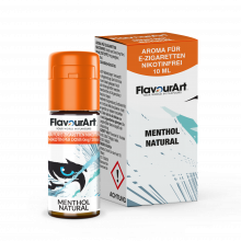 FlavourArt E-Zigaretten-Aroma Menthol Natural mit intensivem Menthol-Geschmack, 10 ml Flasche, nikotinfrei.