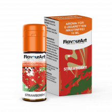 FlavourArt E-Zigaretten-Aroma Strawberry mit fruchtigem Erdbeergeschmack, 10 ml, nikotinfrei.