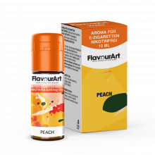 FlavourArt E-Zigaretten-Aroma Peach mit natürlichem Pfirsichgeschmack, 10 ml Flasche, nikotinfrei.