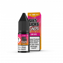 Six Licks LOVE BITE Nikotinsalz SALT NIC Liquid 20 mg / 10 ml