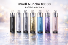 Uwell Nuncha Nchku 10000 Refillable E-Zigaretten Starterset POD System 1.900 mAh 10.0 ml Stella Silver