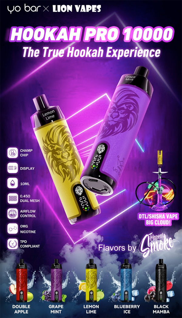 Hookah PRO 10000 by Lion Vapes